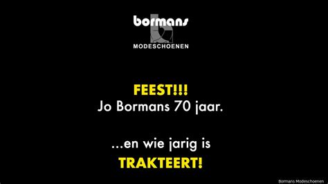 Jo Bormans viert 70e verjaardag met actie voor klanten.